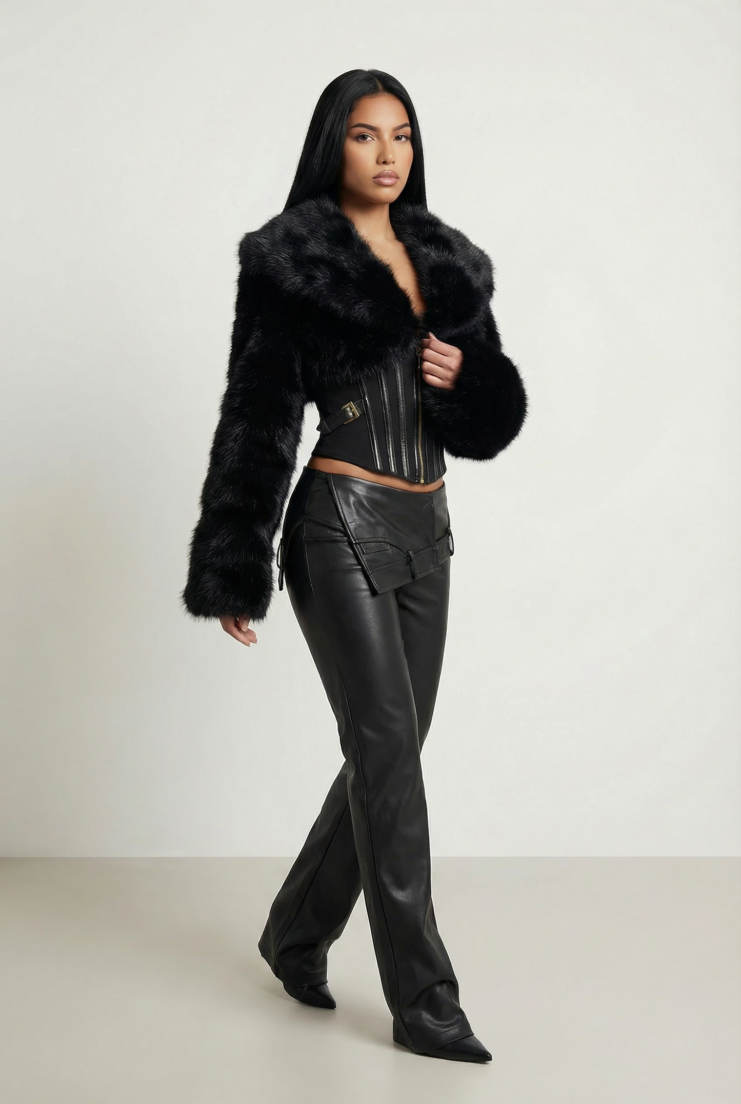 Élisabeth Manteau Court - Noir