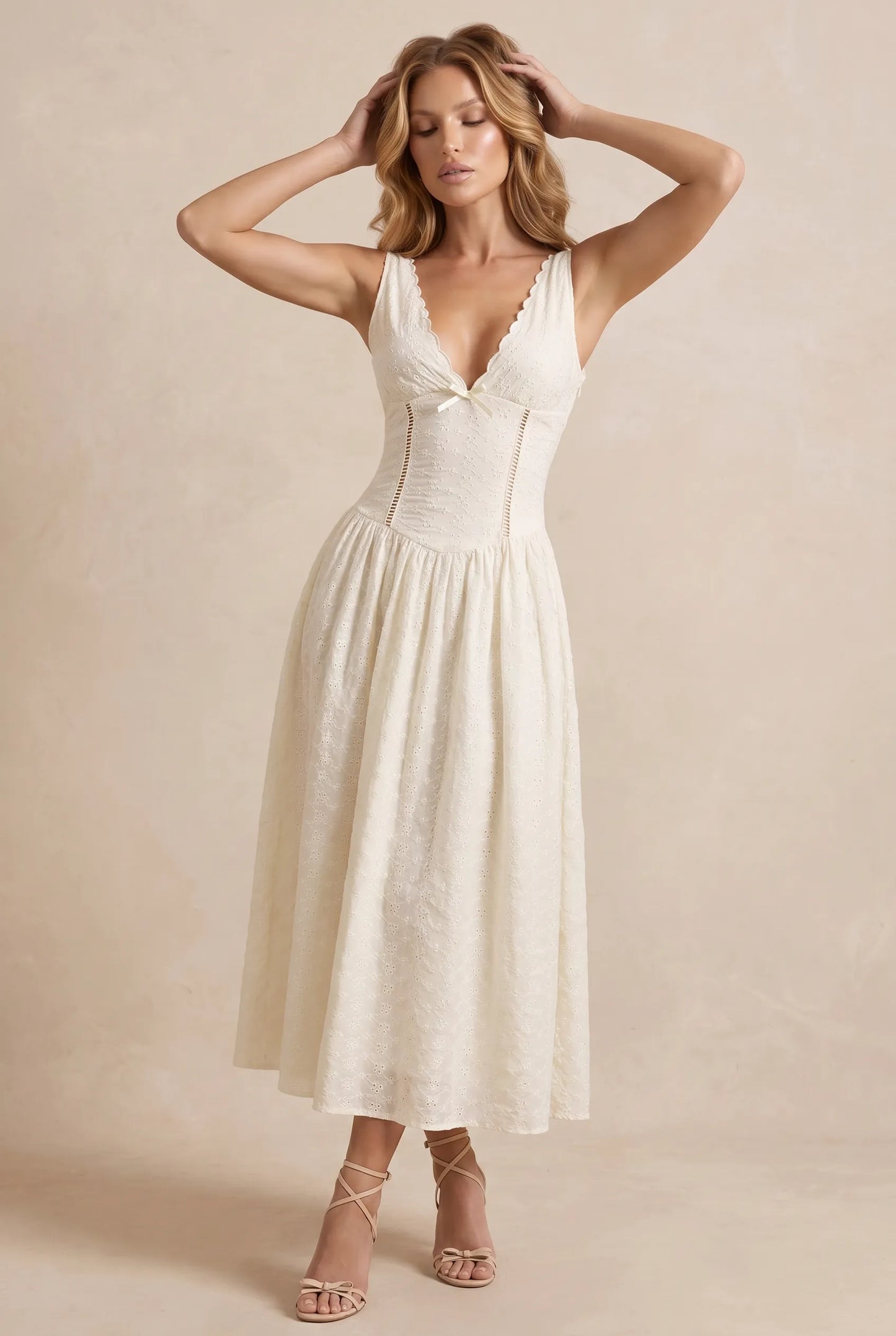 Althea Robe Mi-Longue - Ivoire