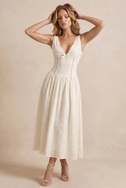 Althea Robe Mi-Longue - Ivoire