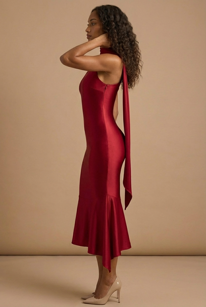 Sirena Robe Mi-Longue - Rouge Rubis
