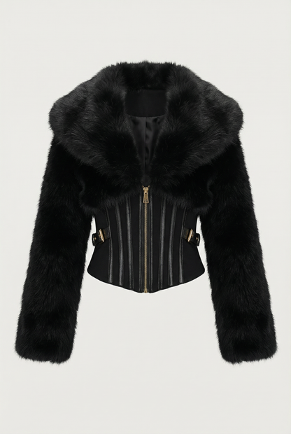 Élisabeth Manteau Court - Noir