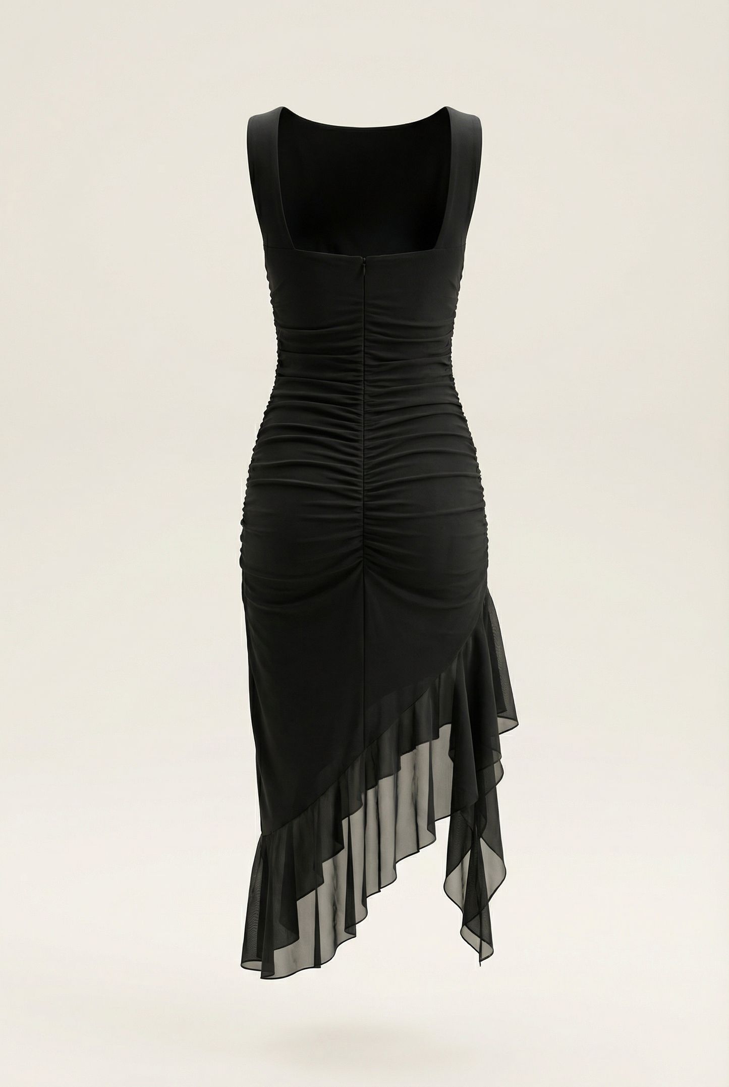 Lysiane Robe Mi-Longue - Noir Velours