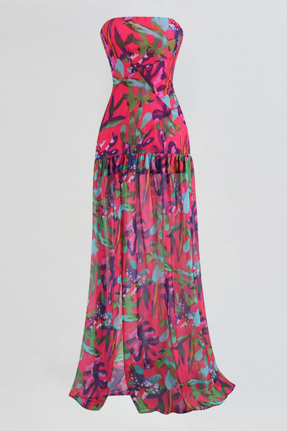 Riviera Long Dress - Watercolor Purple