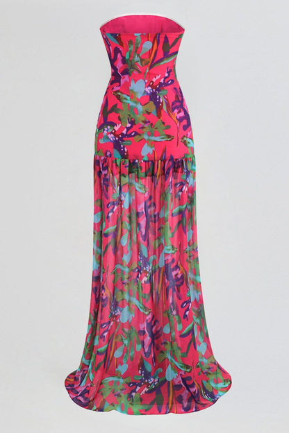 Riviera Long Dress - Watercolor Purple