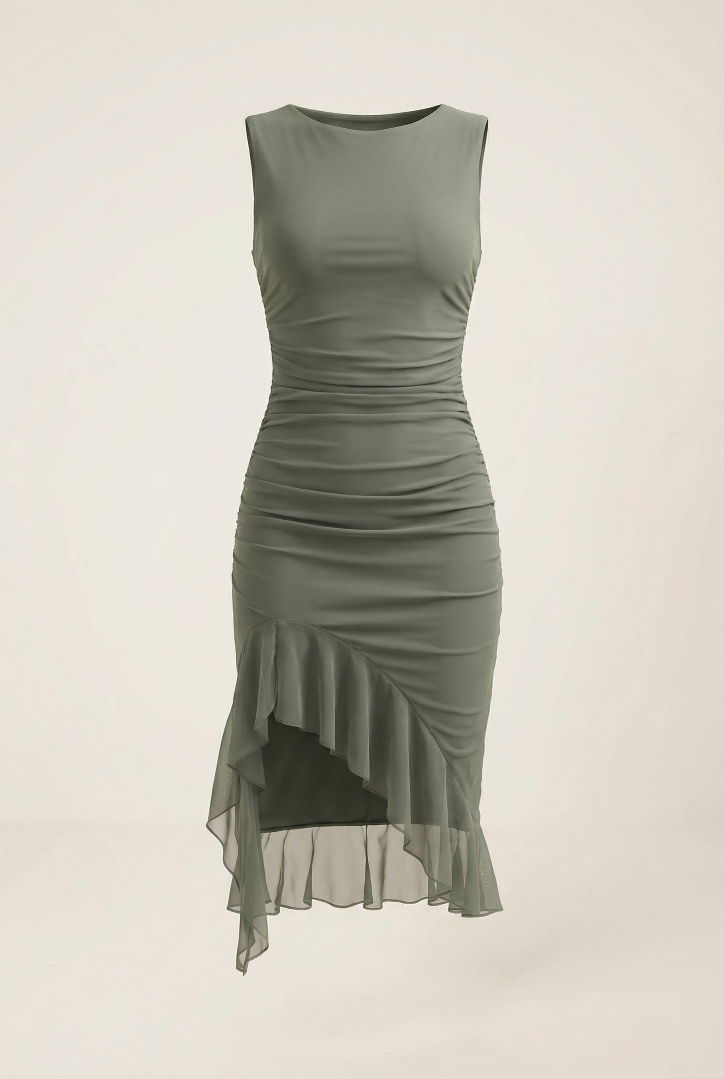 Lysiane Robe Mi-Longue - Vert Menthe