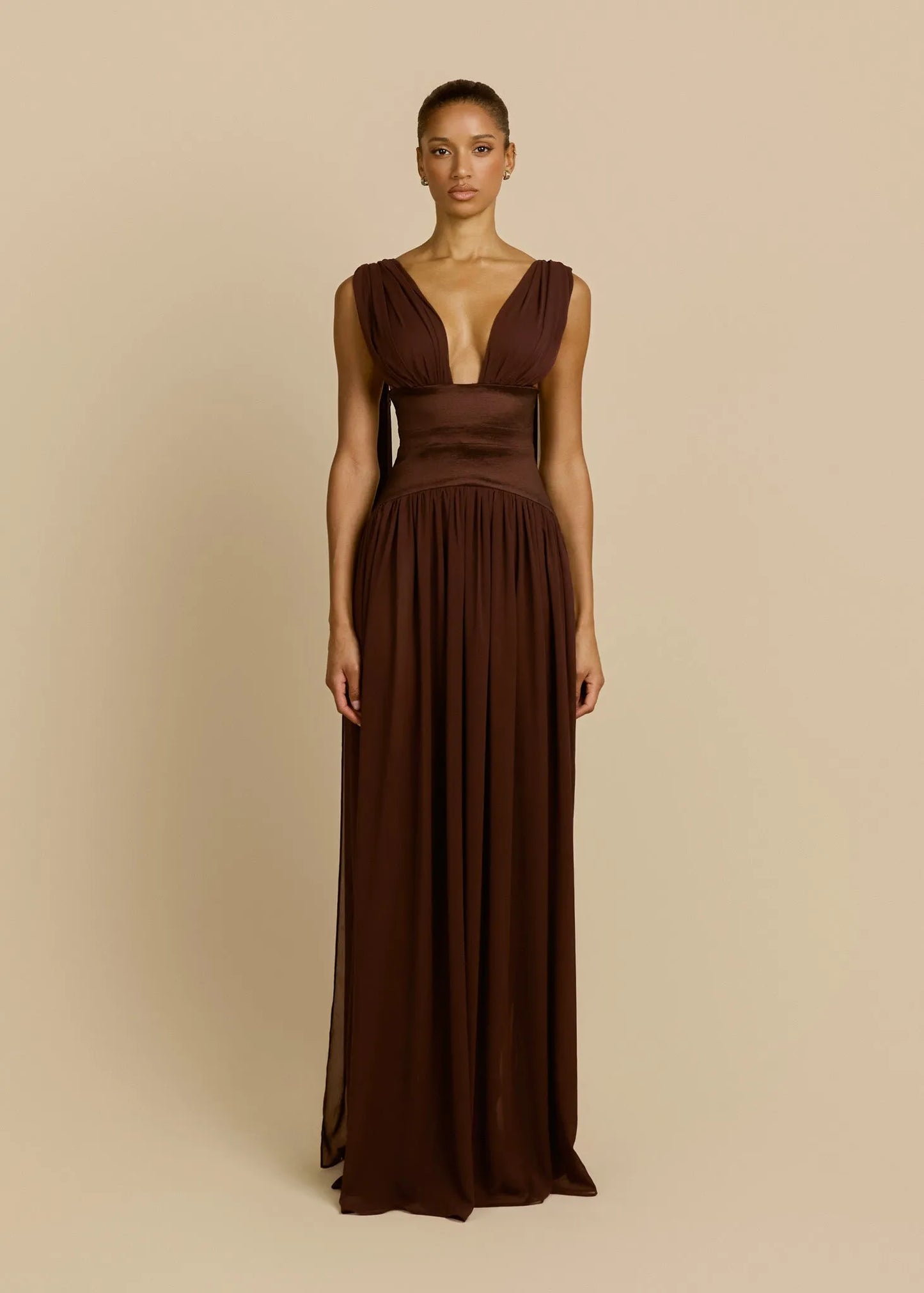 Anaïs Maxi Dress — Cocoa Brown