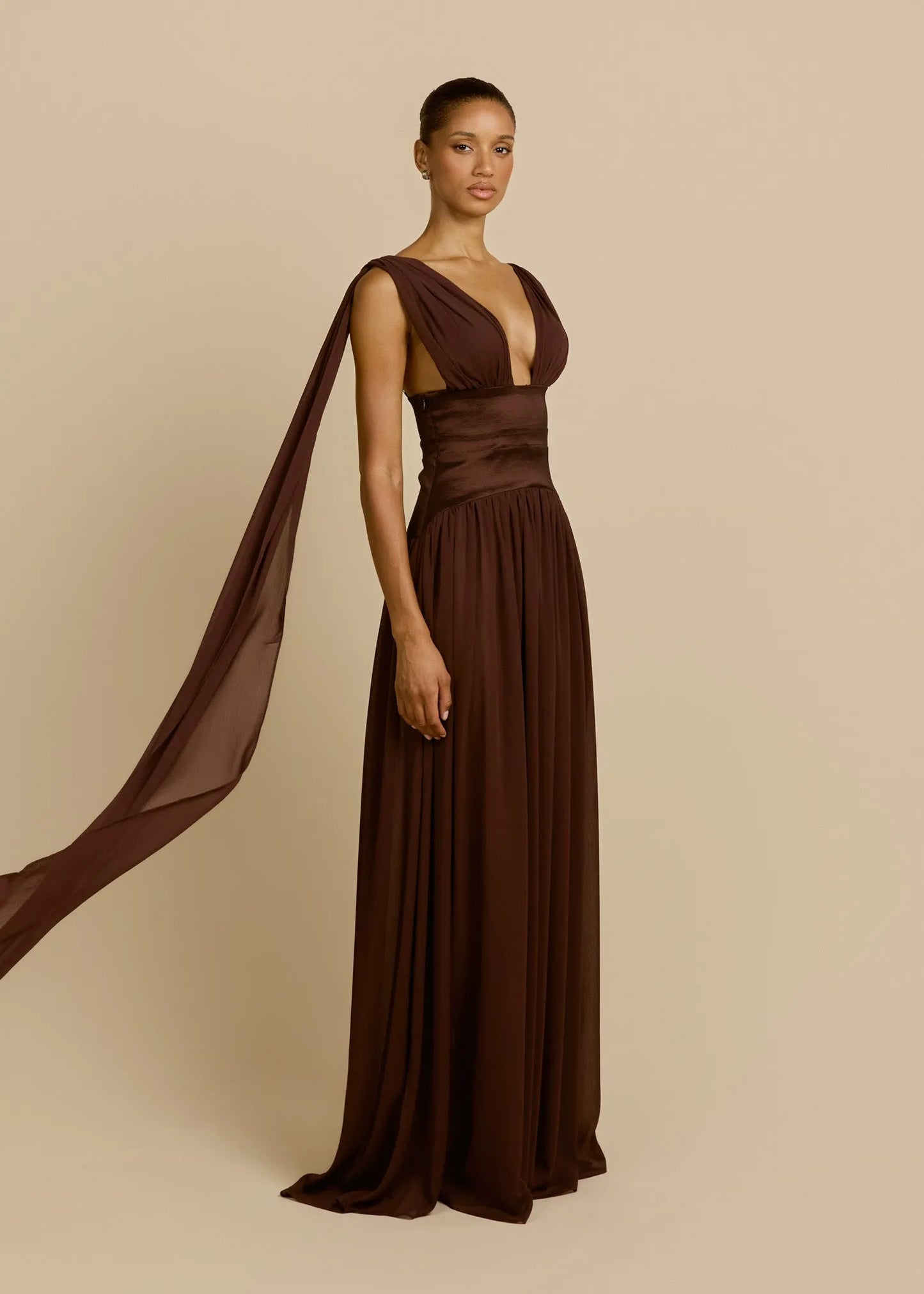 Anaïs Maxi Dress — Cocoa Brown