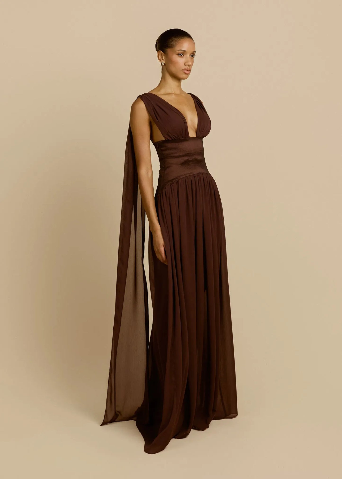 Anaïs Maxi Dress — Cocoa Brown