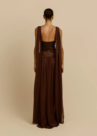 Anaïs Maxi Dress — Cocoa Brown