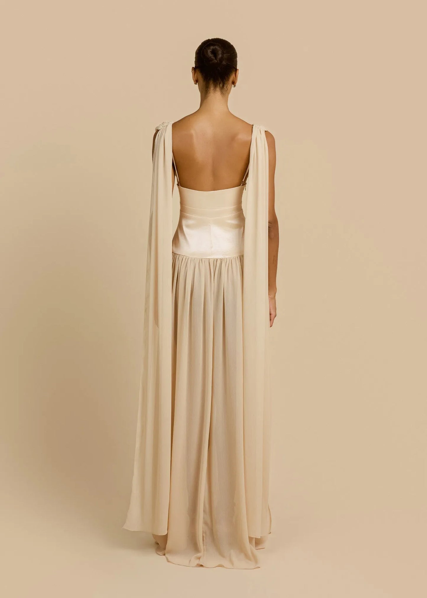 Anaïs Robe Longue — Ivoire Champagne