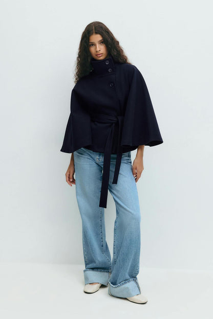 Capella Manteau Cape Court – Bleu Marine