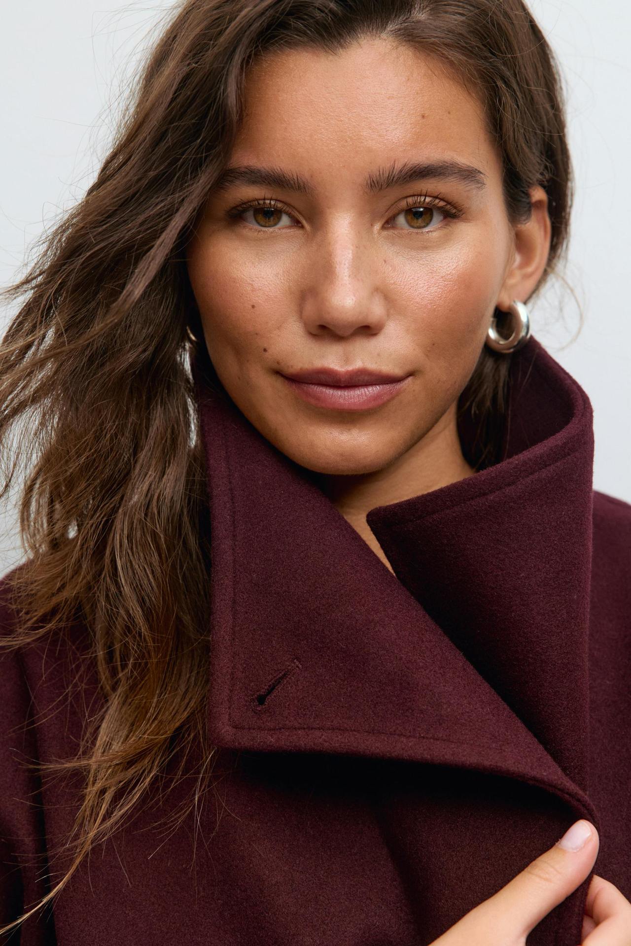 Alma Manteau Mi-Long – Rouge