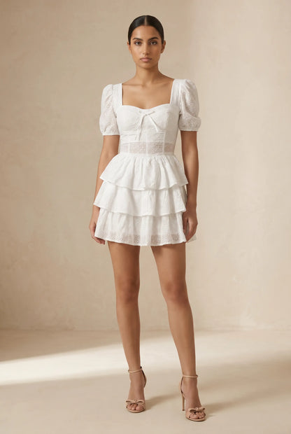 Capucine Short Dress — Ivory