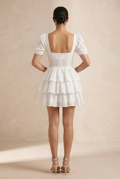 Capucine Short Dress — Ivory