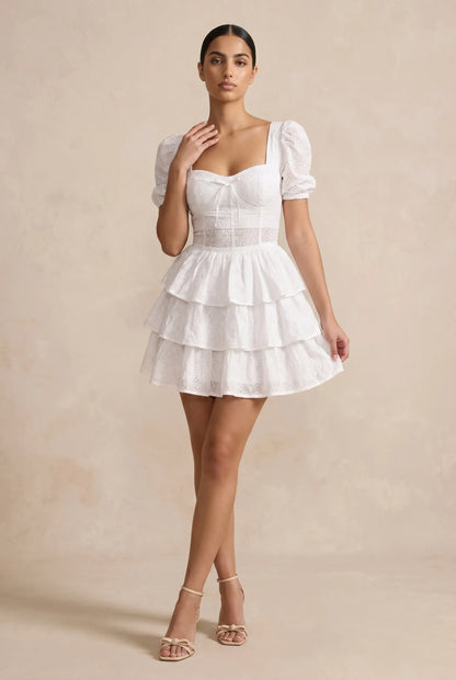 Capucine Short Dress — Ivory