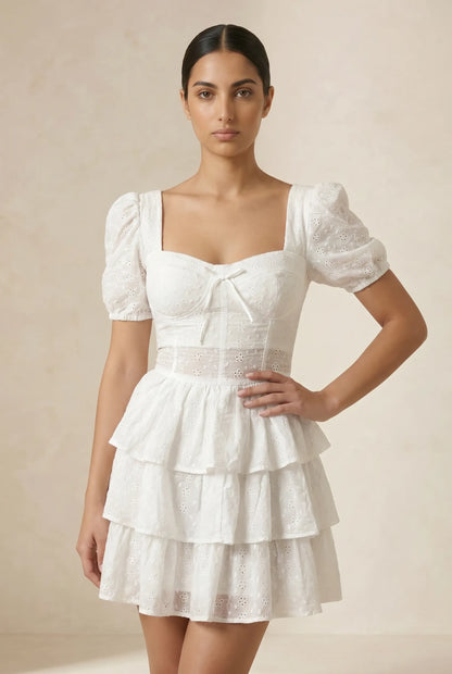 Capucine Short Dress — Ivory