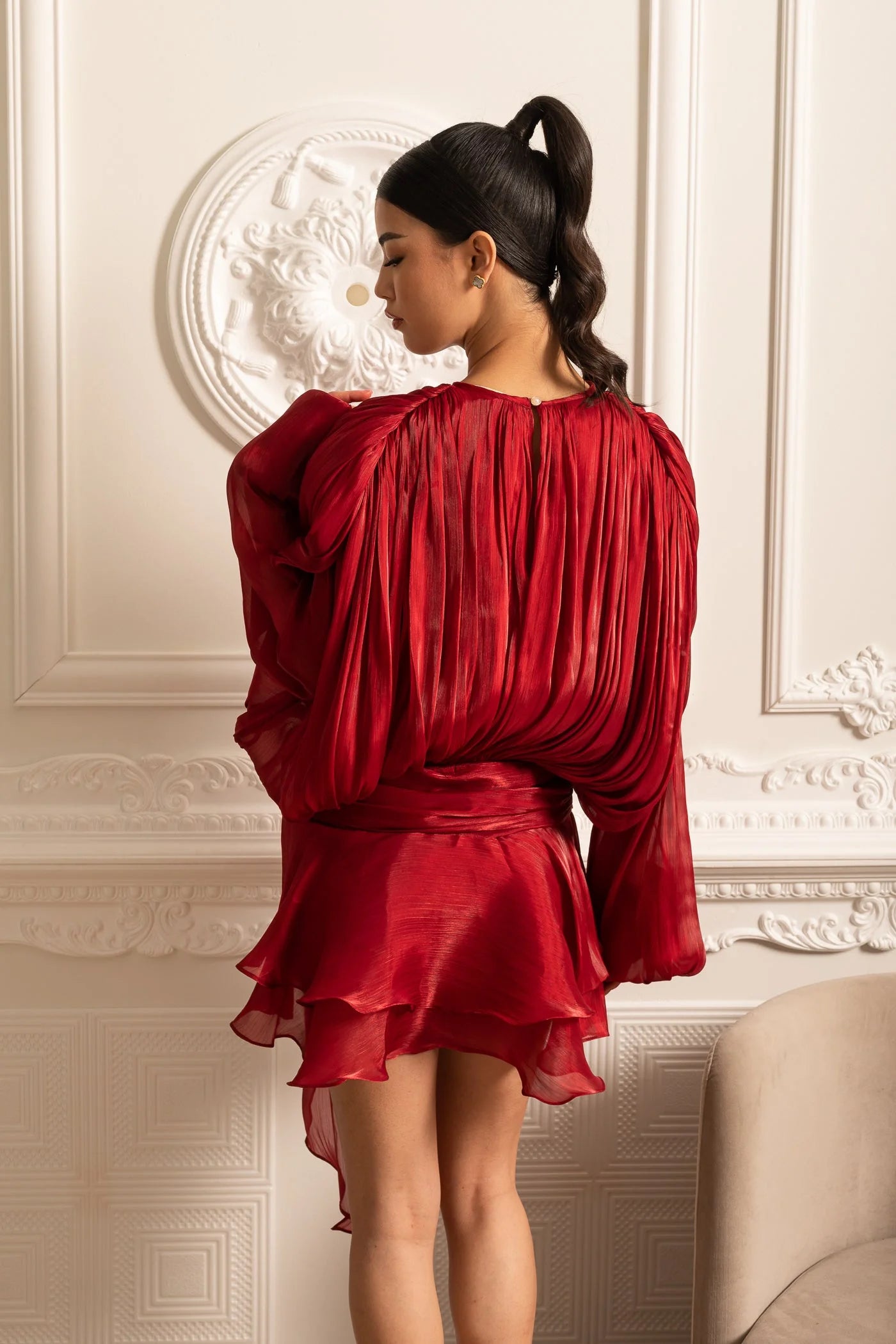 Cassiopée Robe Courte - Rouge