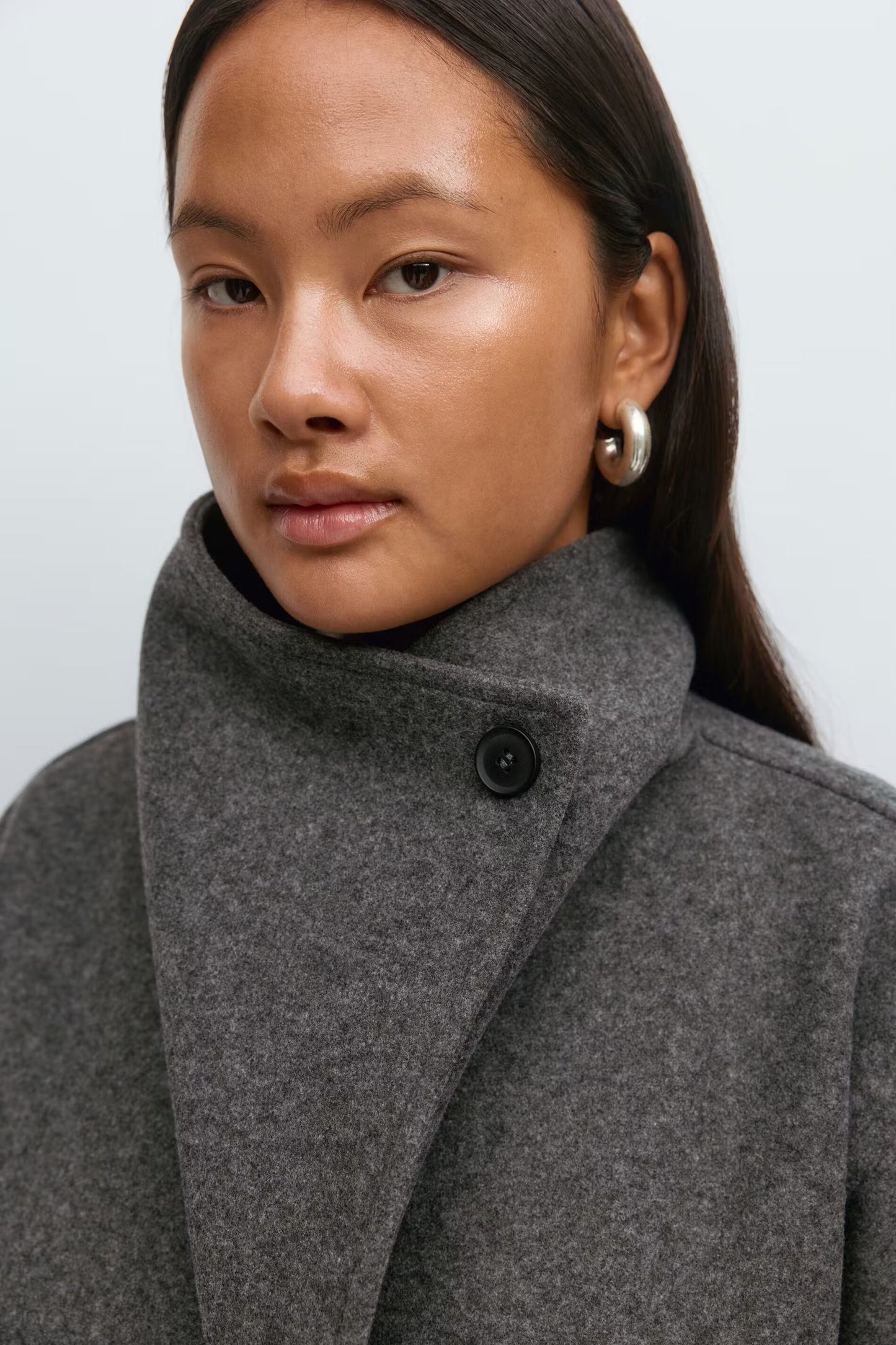 Alma Manteau Mi-Long – Gris