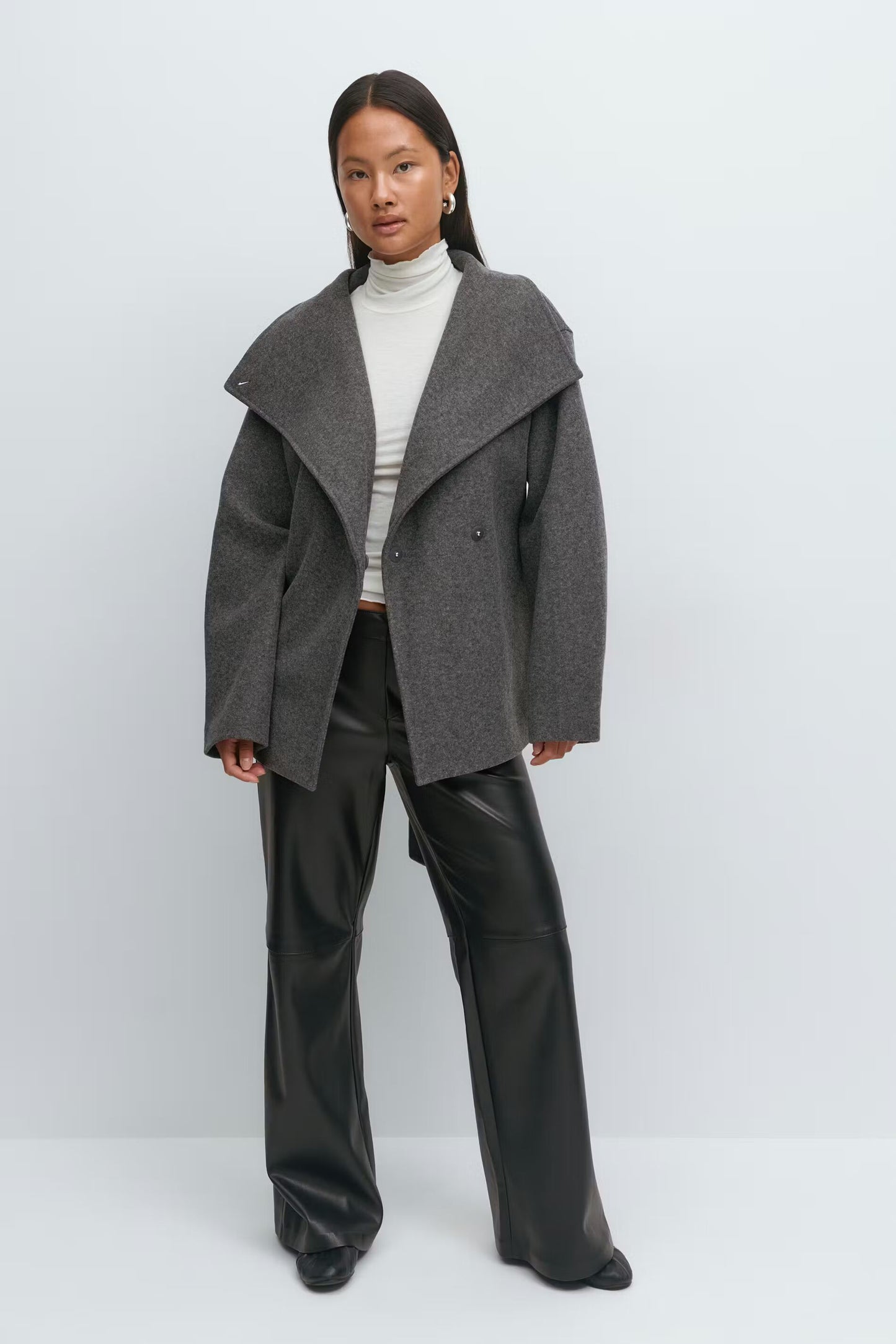 Alma Manteau Mi-Long – Gris