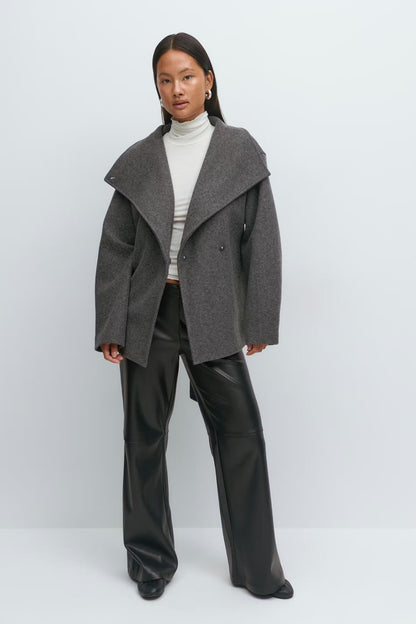 Alma Manteau Mi-Long – Gris