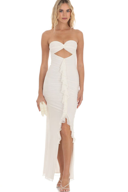 Maïssa Robe Longue - Ivoire