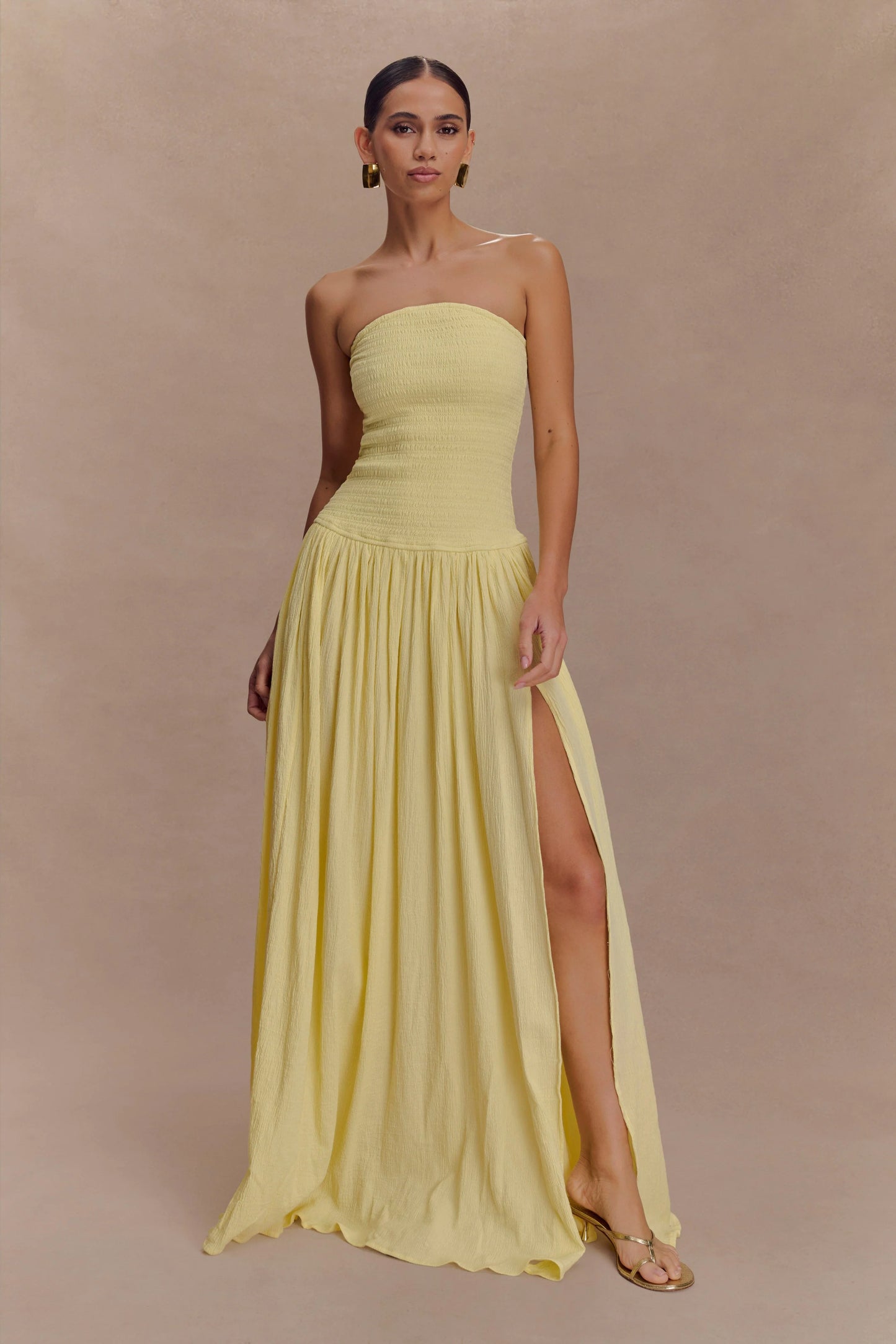 Anora Robe Longue - Citron
