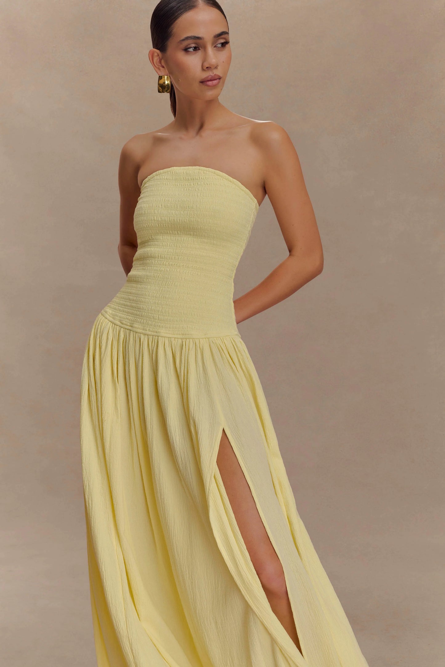 Anora Robe Longue - Citron