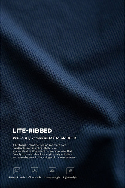 Rounded Plunge Débardeur - Bleu Marine