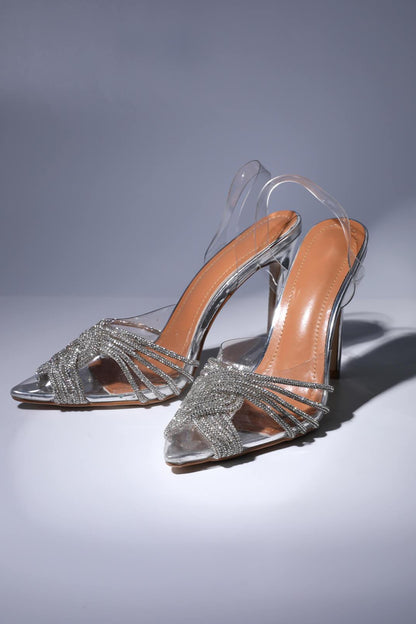 Escarpins Lumière Cristalline – Argent