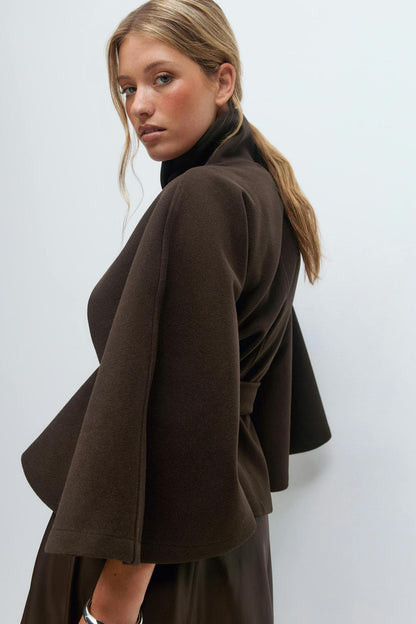 Capella Manteau Cape Court – Marron