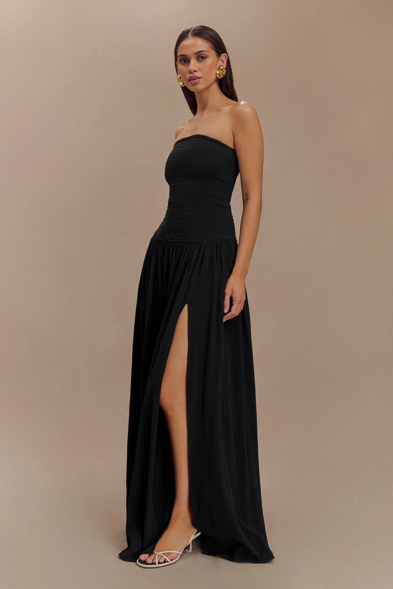 Anora Robe Longue - Noir Velours