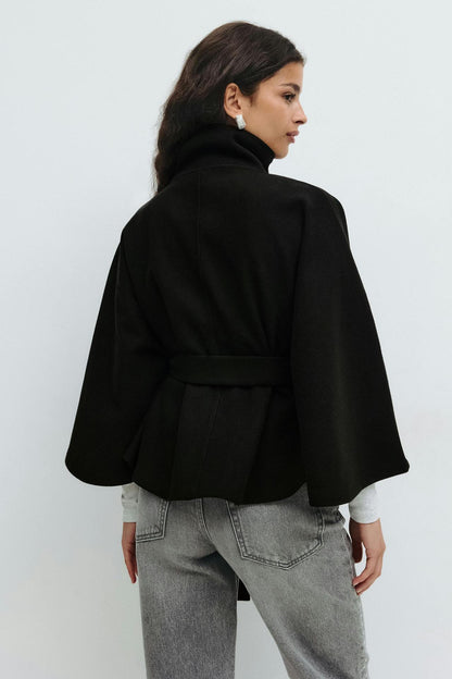 Capella Manteau Cape Court – Noir