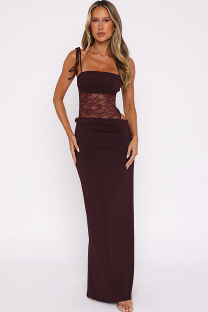 Lily Robe Longue - Bordeaux Fumé