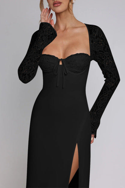 Aria Long Dress – Black