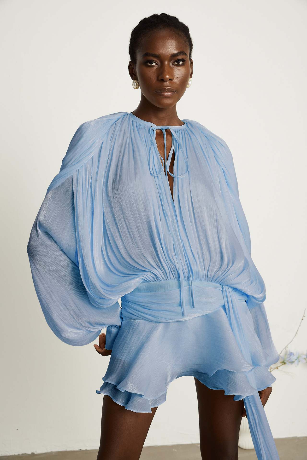 Cassiopée Robe Courte - Bleu Majorelle