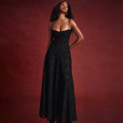 Melanie Long Dress - Black