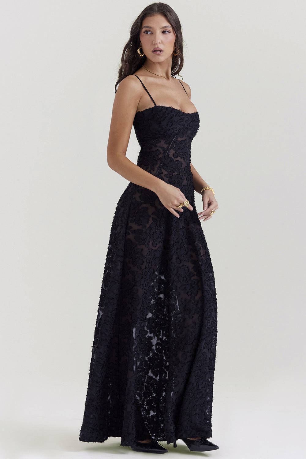 Melanie Long Dress - Black