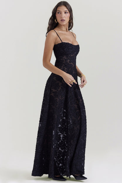 Melanie Long Dress - Black