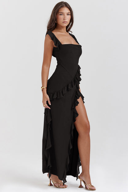 Amira Long Dress – Black