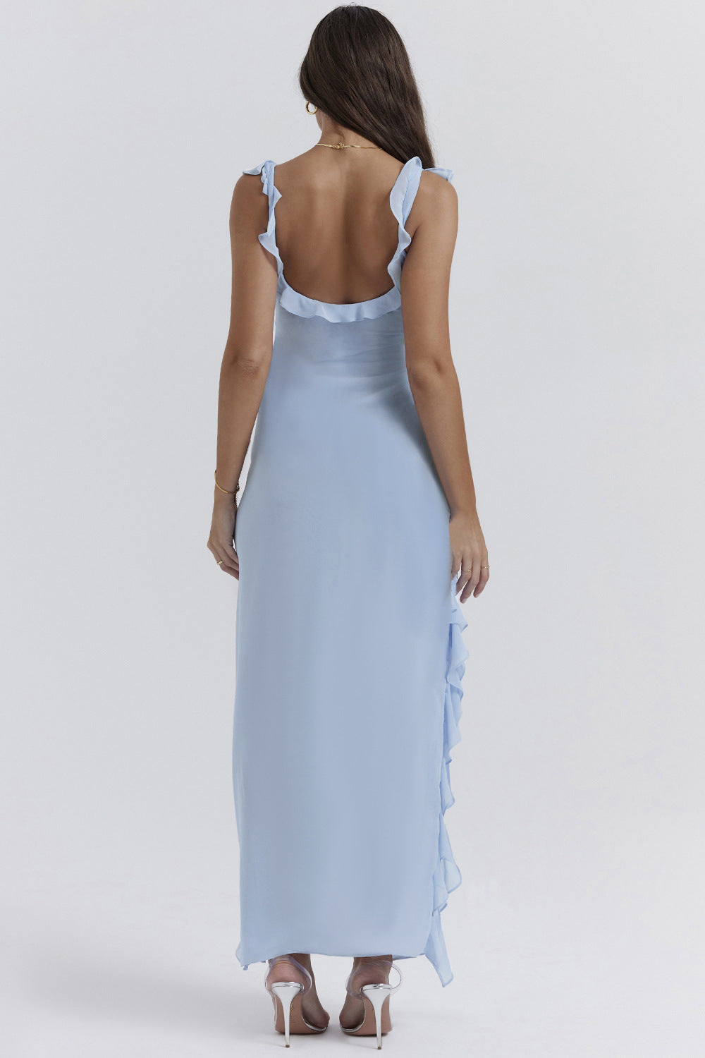Amira Long Dress – Sky Blue