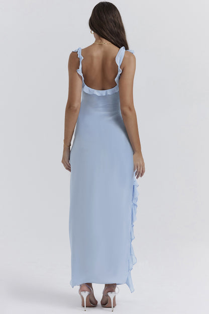 Amira Long Dress – Sky Blue