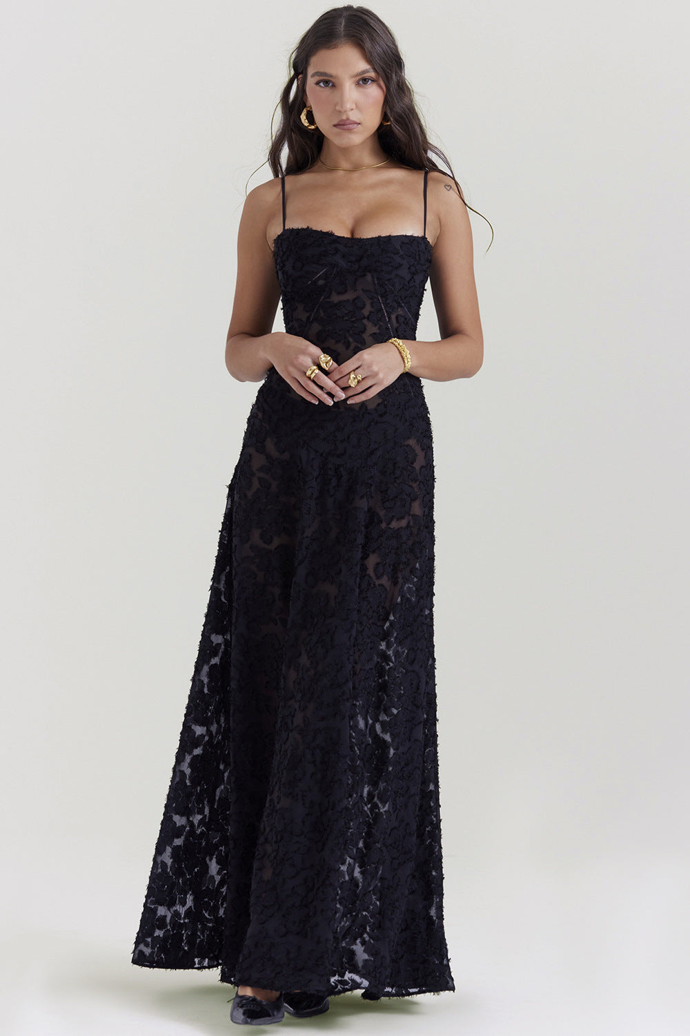 Melanie Long Dress - Black