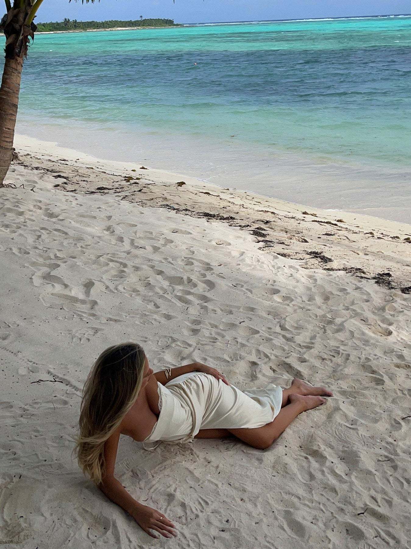 Calista Robe Longue - Ivoire Nacré