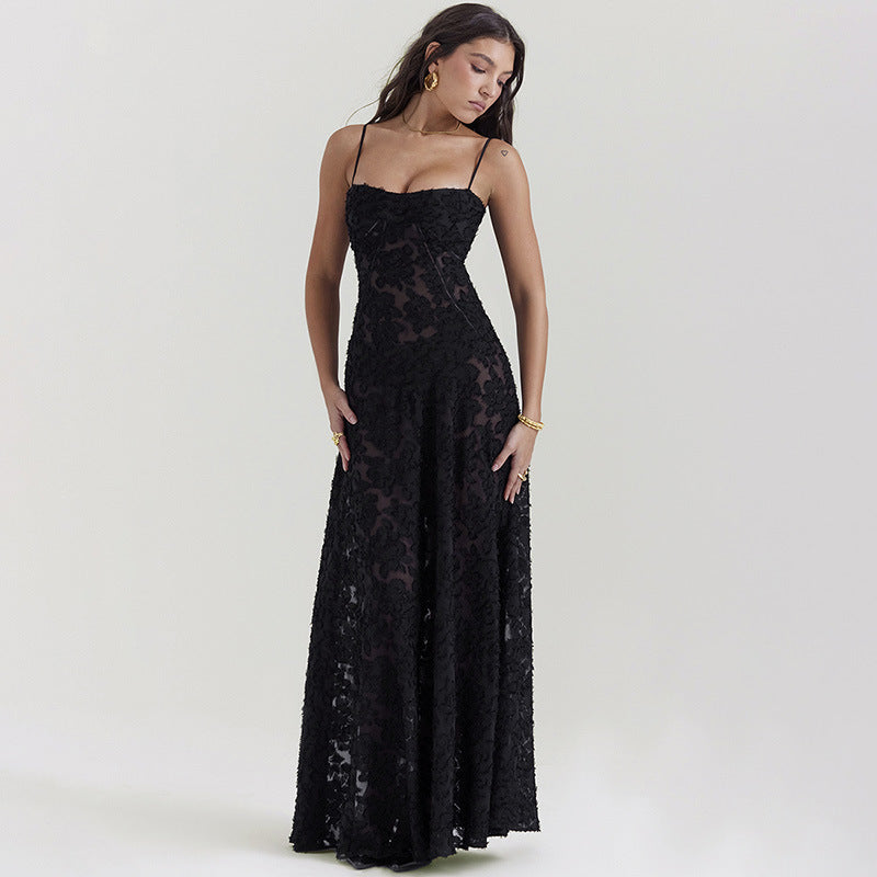 Melanie Long Dress - Black
