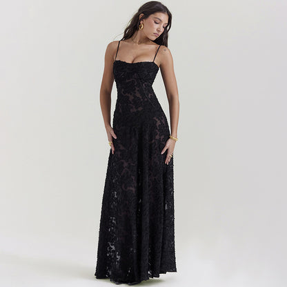Melanie Long Dress - Black