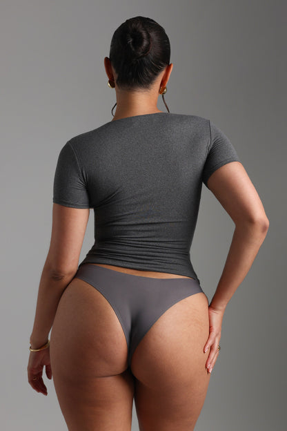 Mist T-Shirt À Manches Courtes - Gris Foncé