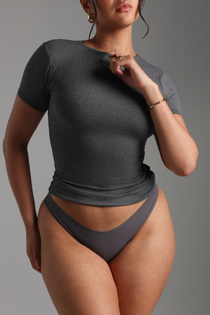 Mist T-Shirt À Manches Courtes - Gris Foncé