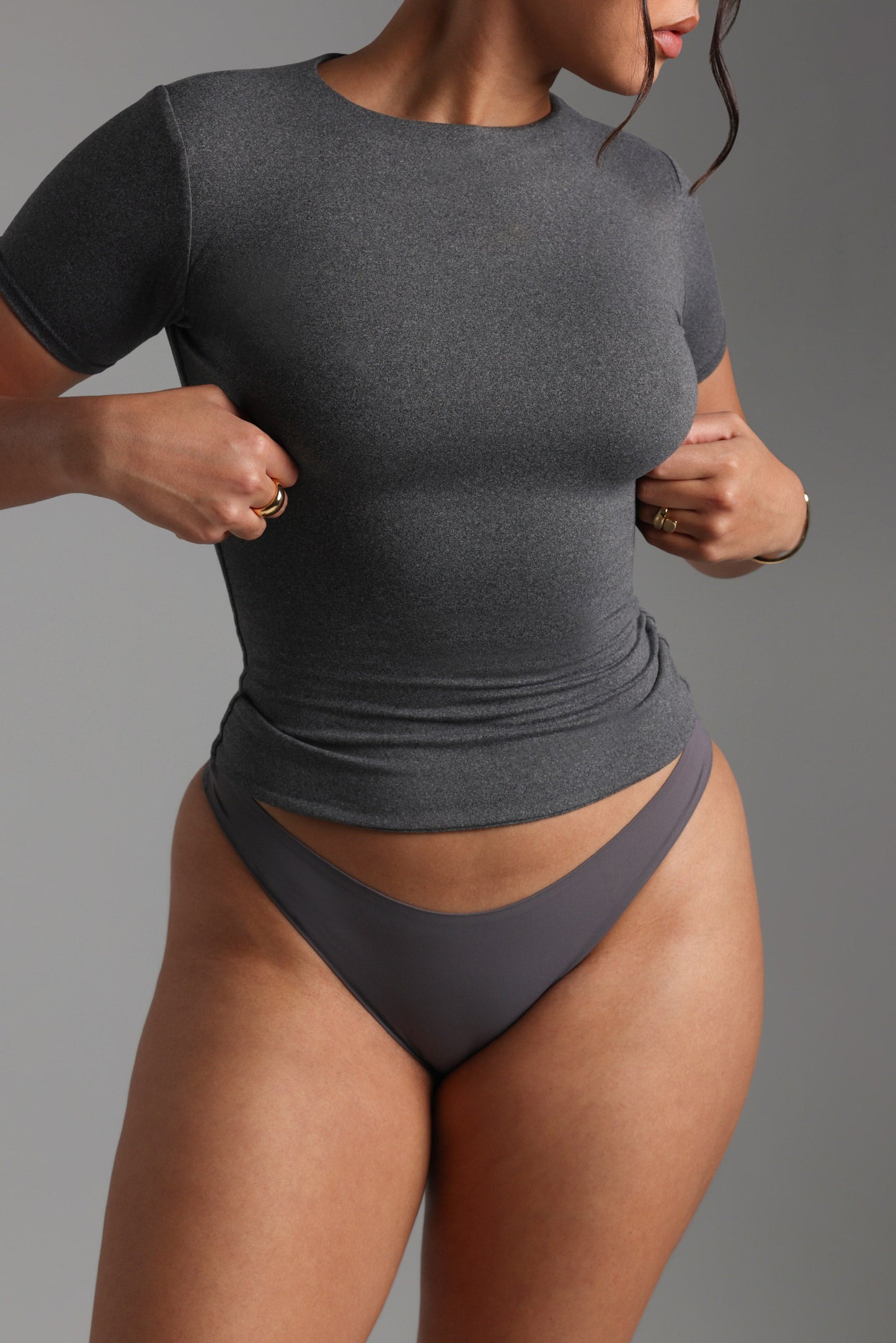 Mist T-Shirt À Manches Courtes - Gris Foncé