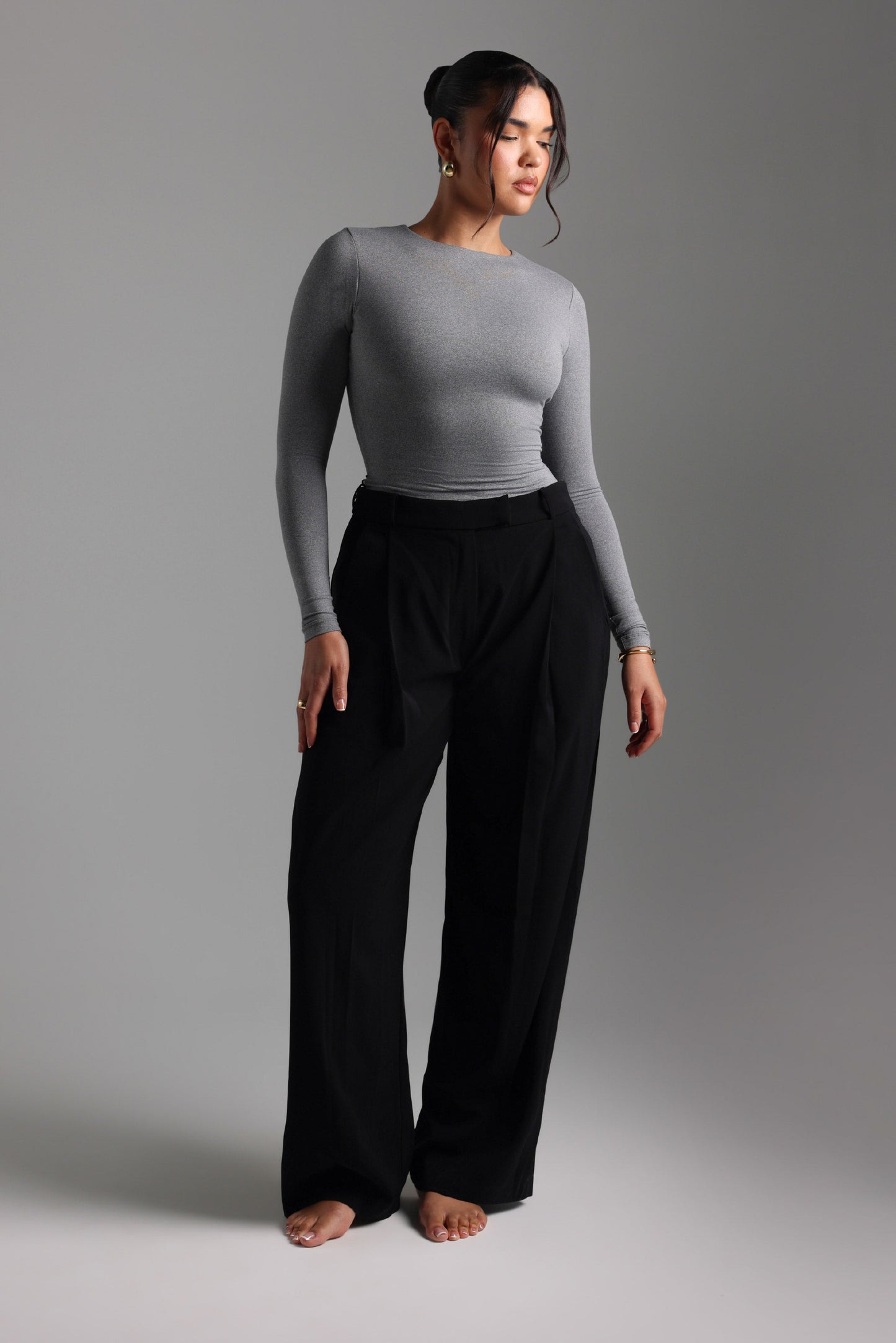 Mist T-Shirt À Manches Longues - Gris