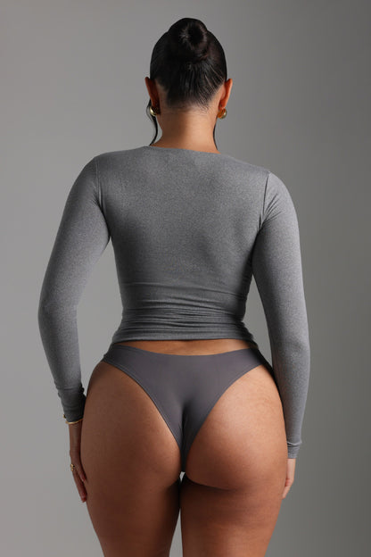 Mist T-Shirt À Manches Longues - Gris